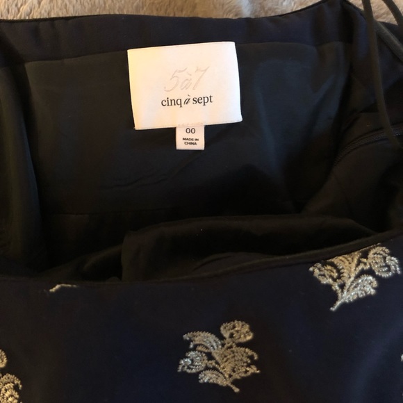 Cinq a Sept Eza Strapless Embroidered Ruffle Dress - Picture 8 of 8